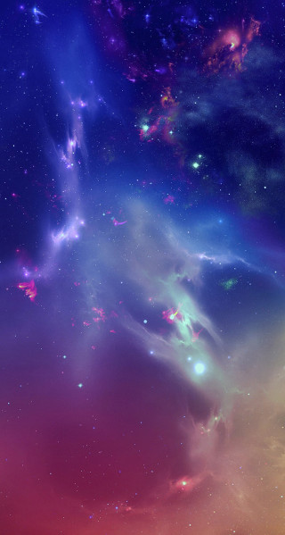 Colorful sky stars clouds blue - galaxy free wallpaper for mobile