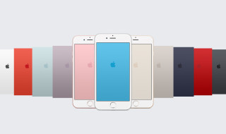 Iphones colored row white surface - a white surface free wallpaper