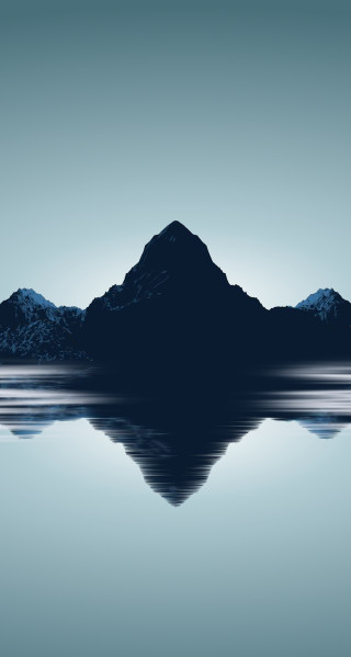 Mountain range reflection lake distant - a mountain range free wallpaper for mobile