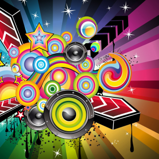 Colorful background speakers stars image - colourful free wallpaper