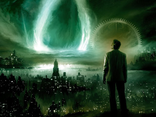 Man standing green ring sky - bastien l. deharme free wallpaper