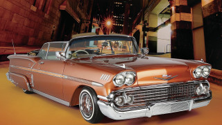 Classic car tunnel man woman - a classic car free wallpaper