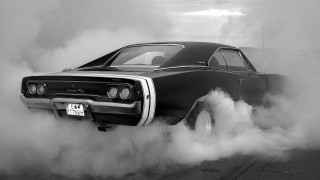 Black white car smoke exhaust 2 - eric taylor free wallpaper