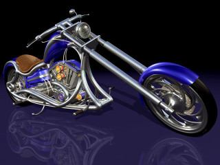 Motorcycle leather seat chrome frame - a motorcycle free wallpaper for desktop