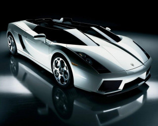 White sports car dark room 3 - luxury free wallpaper