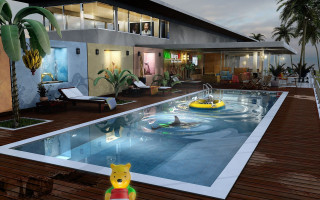 Cartoon character pool floater lap - lap free wallpaper