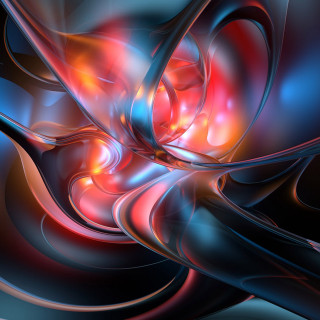 Colorful swirl design red blue - a black center free wallpaper for tablet
