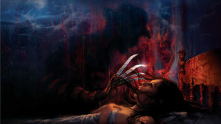 Woman bed knife bloody background - bloody free wallpaper