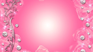 Pink background rose diamonds border 5 - the bottom of the picture free wallpaper for desktop