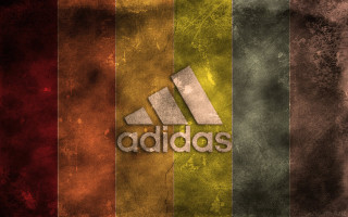 Adidas colored stripes black background - white letter free wallpaper