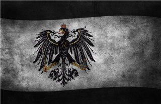 Black white flag bird crown - ernst free wallpaper