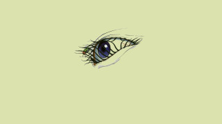 Blue eye long eyelashes black - a black eyeliner free wallpaper