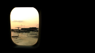 Plane window sunset dawn view - cerith wyn evans free wallpaper
