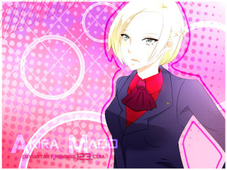 Woman suit red bow tie - circle free wallpaper