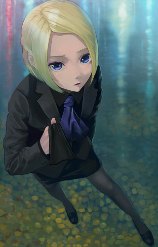 Cartoon character floating water tie - free 3d render wallpaper for mobile