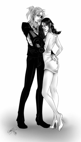 Couple people standing together drawing - the other free wallpaper for mobile