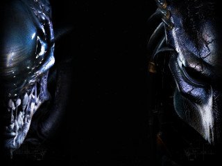 Alien face closeup black background - alien free wallpaper