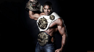 Man wrestling belt gloves chest - darrell riche free wallpaper