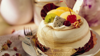 Cake fruit plate fork wine - fruit free wallpaper