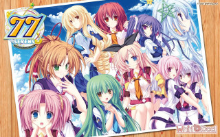 Anime girls long hair blue 32 - a wooden surface free wallpaper