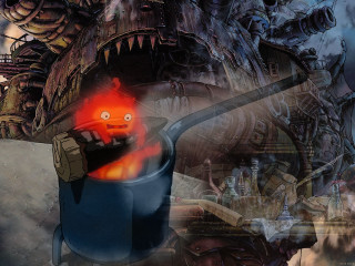 Cartoon character holding large object 2 - ghibli free wallpaper