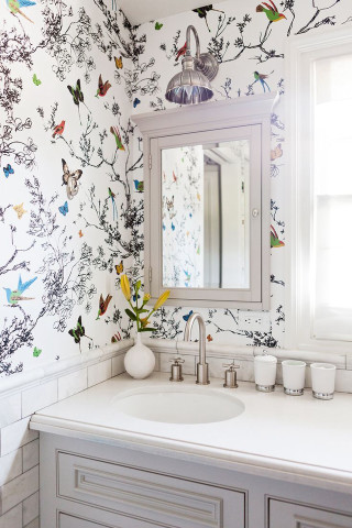 Bathroom sink mirror butterflies vase - a mirror free wallpaper for mobile