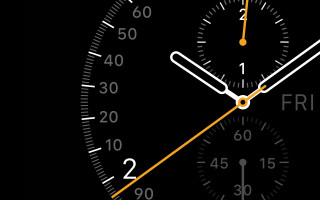 Clock closeup black background yellow - micro free wallpaper