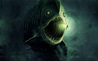 Large fish big mouth light - a large fish free wallpaper
