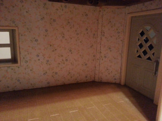 Room door window wallpapered wall - a door and a window free wallpaper