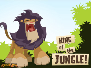 Cartoon lion king of the - jungle free wallpaper