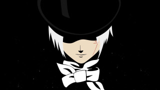 Top hat bow tie alice - a white outline free wallpaper for desktop