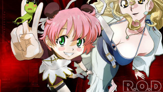 Anime pinkhair greeneyes knife pointing - the other pointing free wallpaper