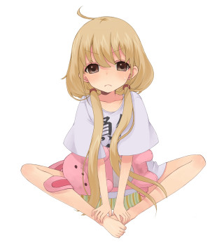 Girl sitting floor blonde hair - the floor free wallpaper for tablet