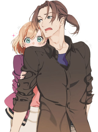 Man woman hugging manga yuri - a man and a woman free wallpaper for mobile