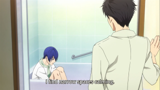 Man woman bathroom shower door - a text free wallpaper