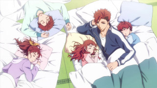 Group people laying bed pillows - bed free wallpaper