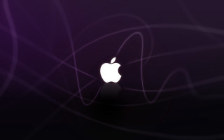 Purple apple wallpaper black background - a white apple logo free wallpaper for desktop