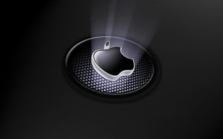 Black apple logo light black - a white apple free wallpaper