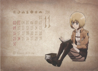 Woman sitting ground book calendar - serial art free wallpaper for desktop