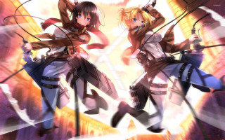 Anime girls swords stars clouds - sword free wallpaper