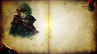 Green hair coat person drawing - artgem free wallpaper