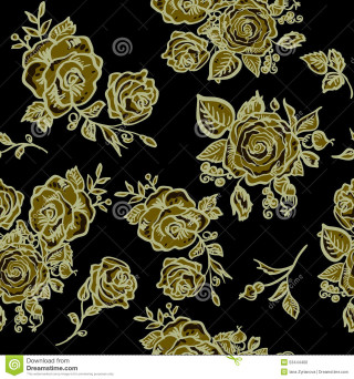 Black gold floral rococo bug - rose free wallpaper for tablet