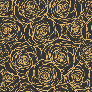 Black gold rose pattern tattoo - rose free wallpaper for tablet