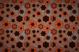 Orange brown flower pattern brown - the center free wallpaper