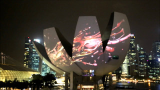 Large screen projected building city - stunning free wallpaper