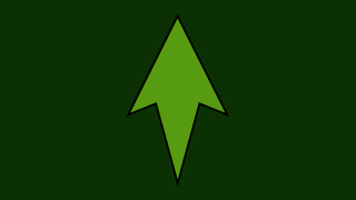 Green arrow right black border - a white arrow free wallpaper