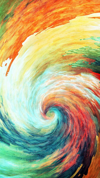 Colorful swirl red green white - green center free wallpaper