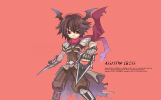 Girl sword demon back action - character art free wallpaper for desktop