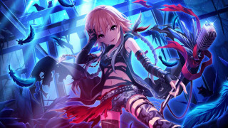 Girl sword demon blue light - darkness free wallpaper