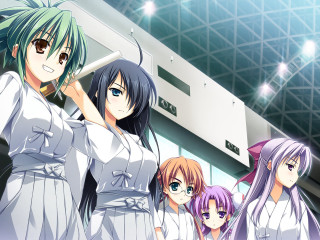 Anime girls stadium basketball hoop - a group of anime girls free wallpaper for desktop